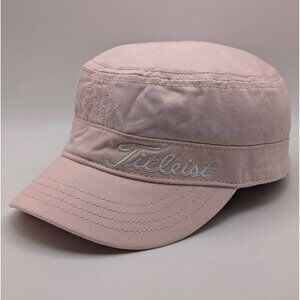 Titleist Pink Military Cadet Cap Hat Golf Strap Back Cotton Women's Ladies